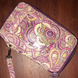 Vera Bradley wristlet zip around wallet